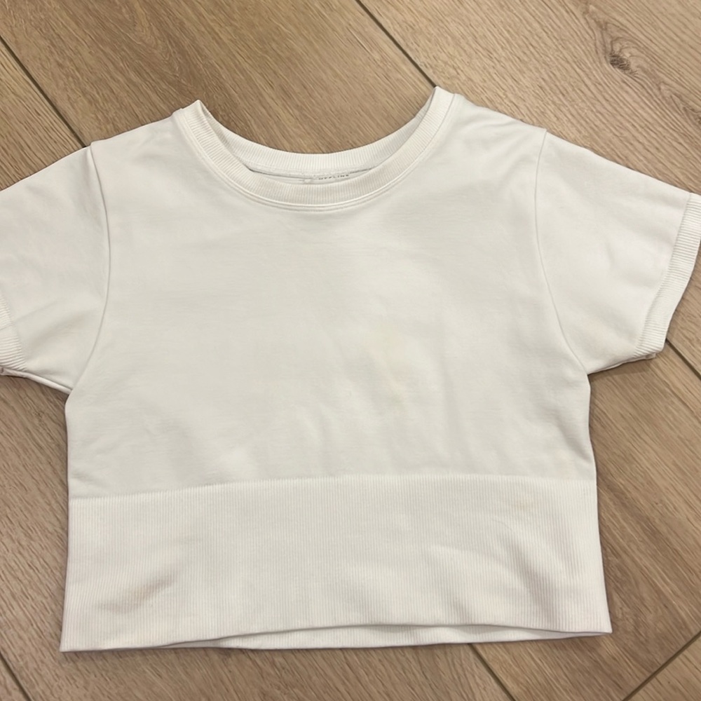 white aerie crop top